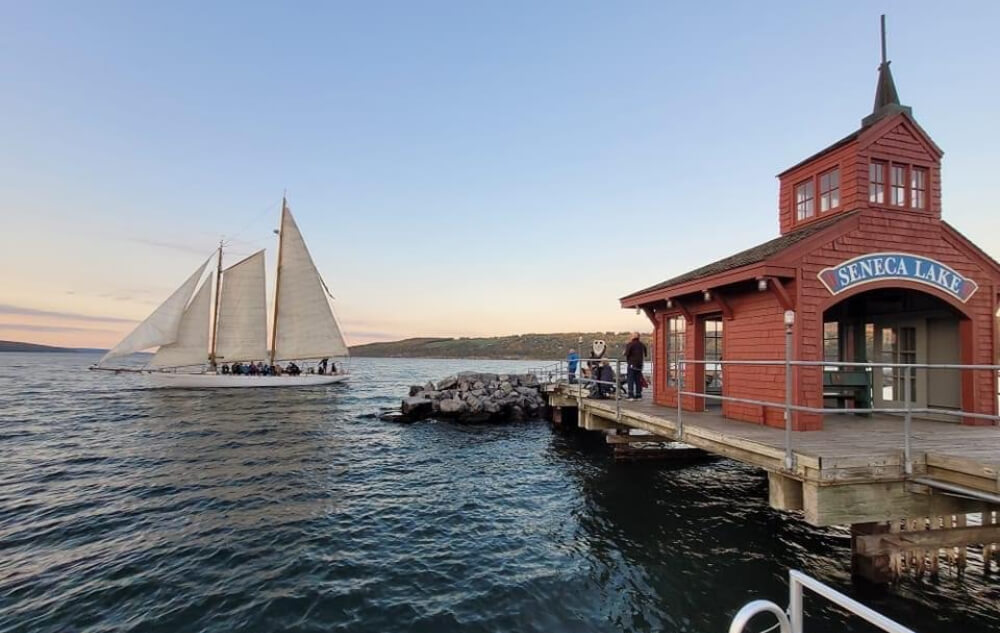 Group sailing on Schooner True Love sailboat on Seneca Lake - Vacation FLX